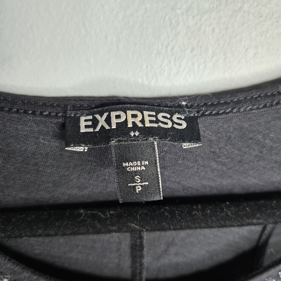 Express Black Embellished Tank Top Studded Rhinestone Sleeveless Small Work - Picture 2 of 4